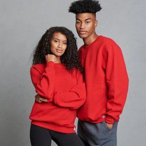 Pluma | Russel Athletic Unisex Red Fleece Crewneck Sweater XL